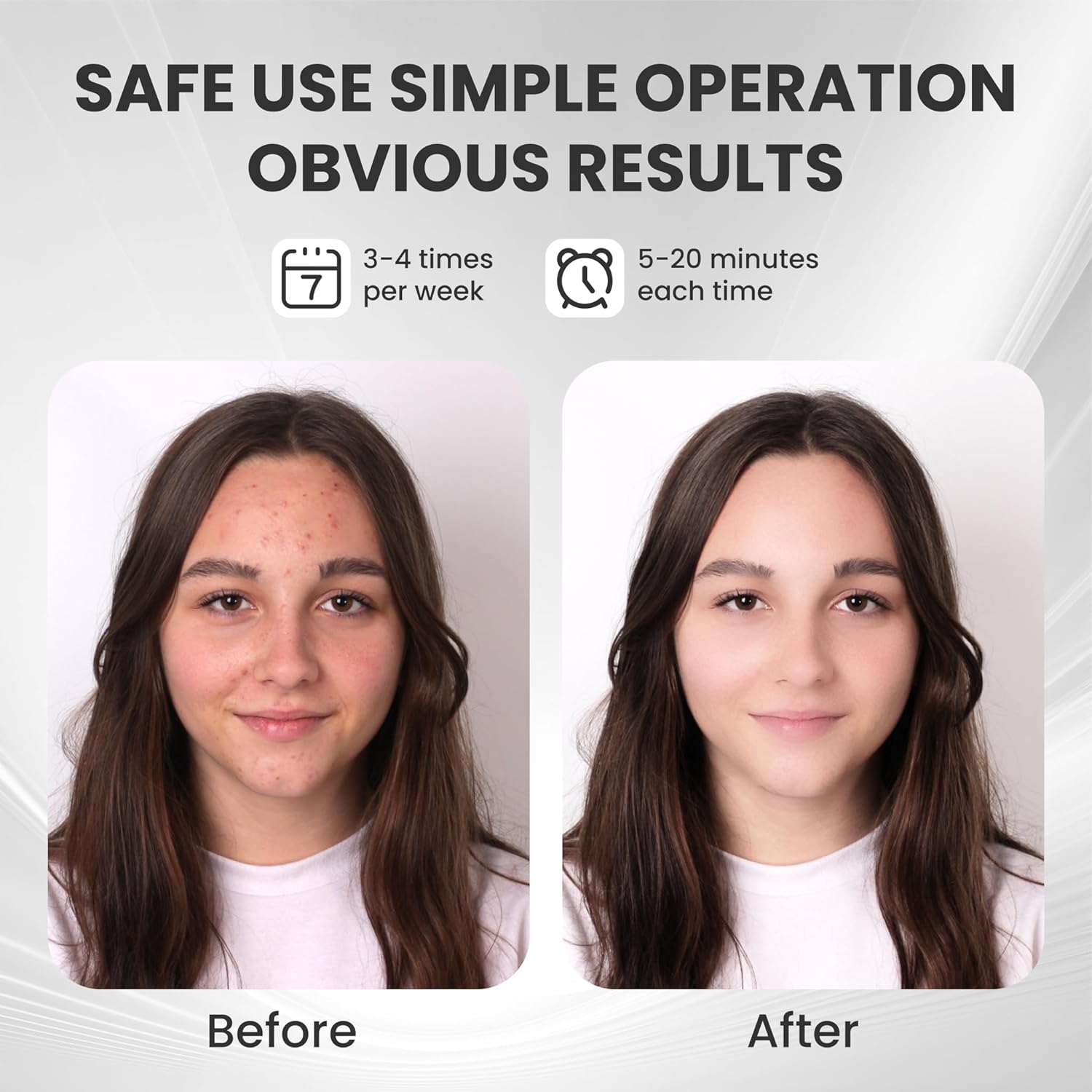 7-1 Colors LED Facial Skin Care Mask,Red Light Mask for Face, Cordless Led Face Mask Light,Salon or Home,White.