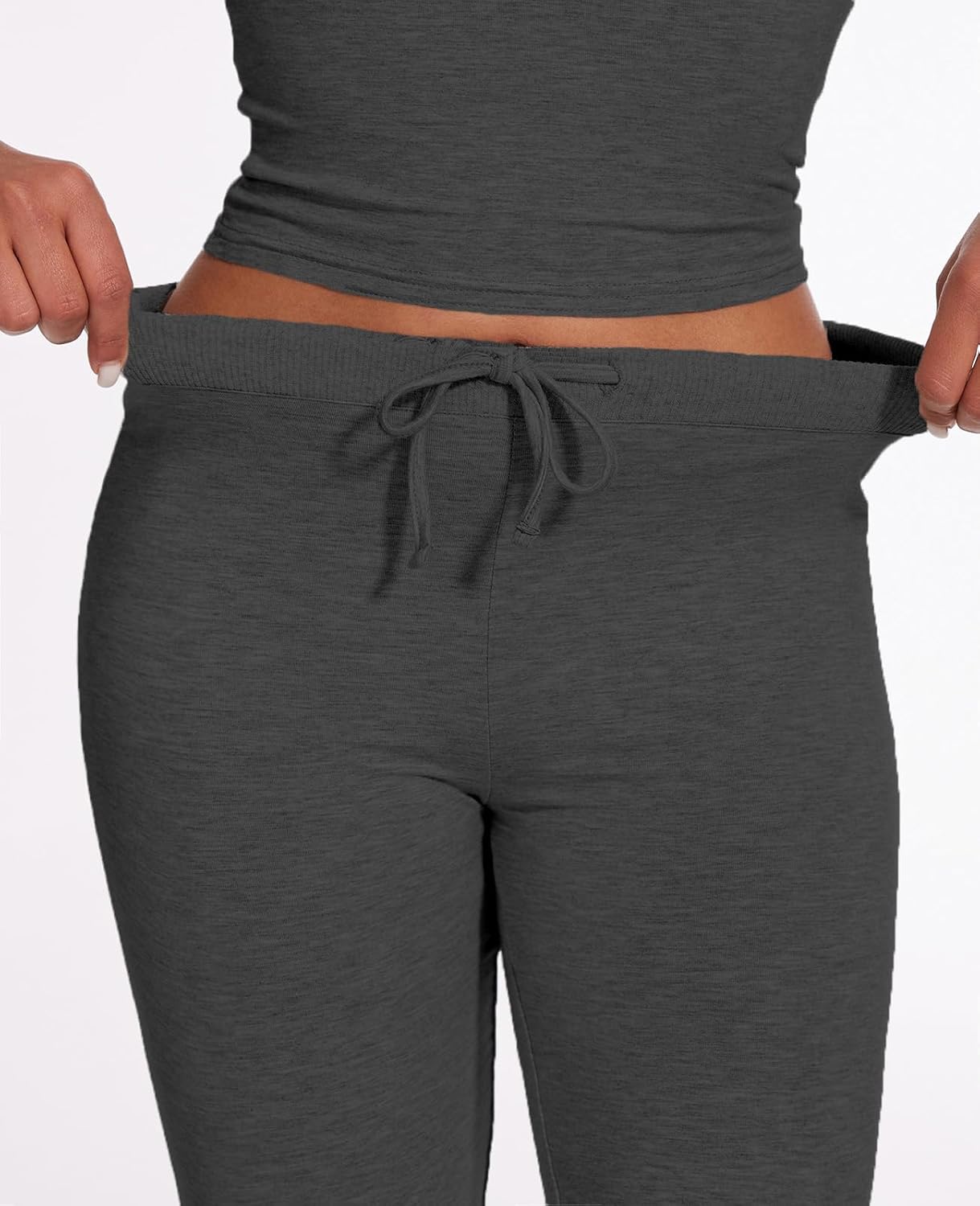 Women's 2 Piece Lounge Sets Straight Leg Pants Set Short Sleeve Crop T-shirt Casual Outfits Comfy Loungewear