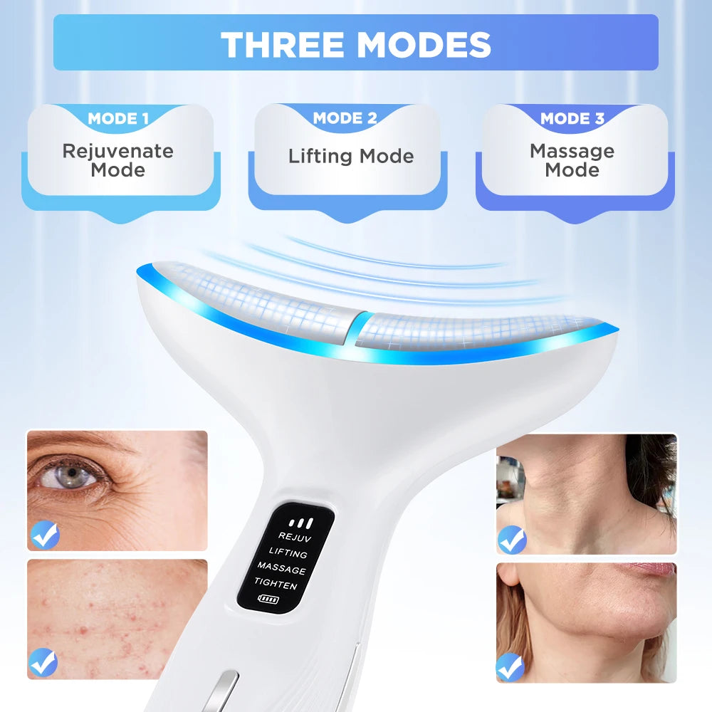3 Massage Modes Microcurrent Neck Beauty Device Face