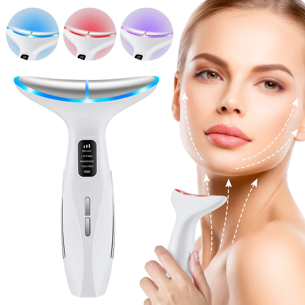 3 Massage Modes Microcurrent Neck Beauty Device Face