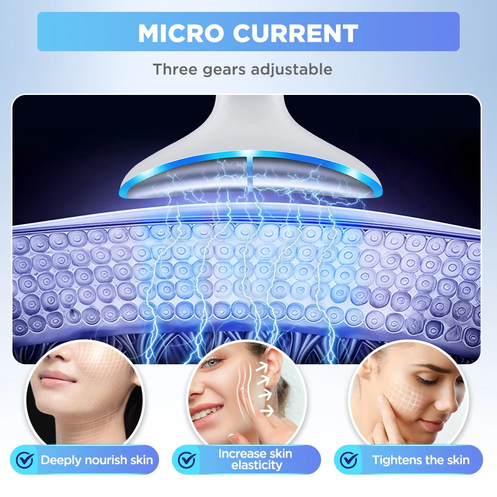 3 Massage Modes Microcurrent Neck Beauty Device Face